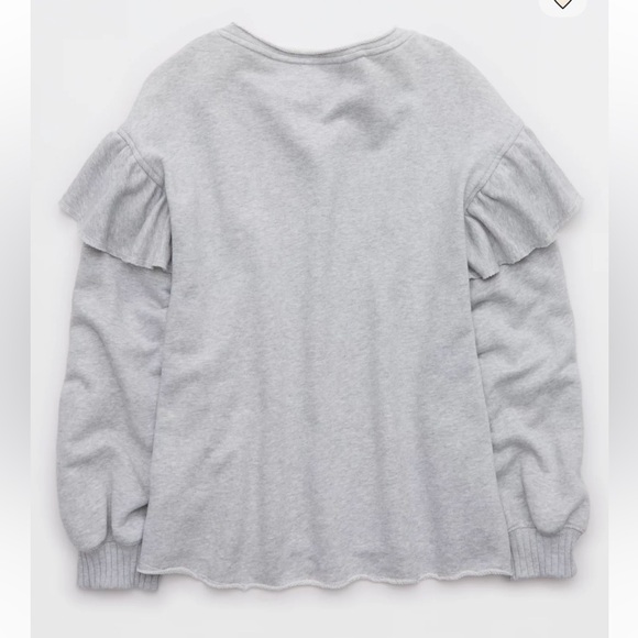 nwot aerie ruffle sleeve sweatshirt - Picture 2 of 2